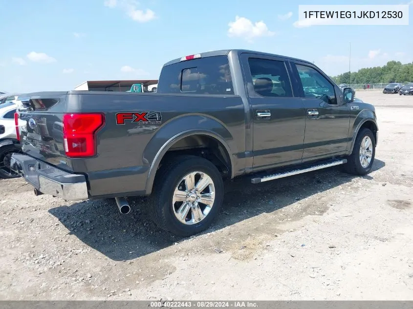 2018 Ford F-150 Lariat VIN: 1FTEW1EG1JKD12530 Lot: 40222443