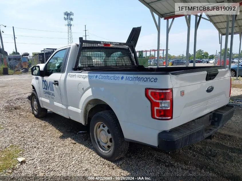 2018 Ford F-150 Xl VIN: 1FTMF1CB8JFB19092 Lot: 40229569