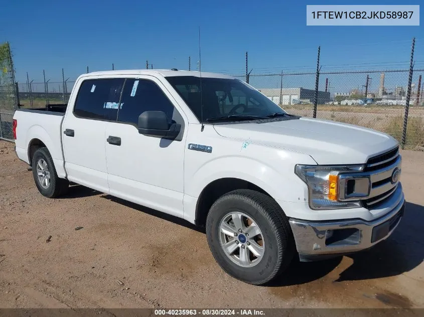 2018 Ford F-150 Xlt VIN: 1FTEW1CB2JKD58987 Lot: 40235963