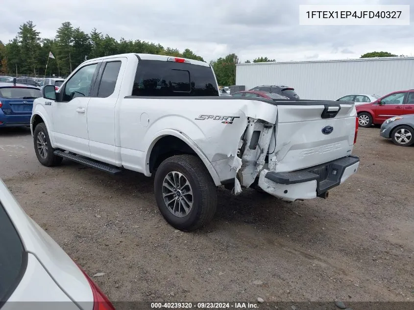 2018 Ford F-150 Xlt VIN: 1FTEX1EP4JFD40327 Lot: 40239320