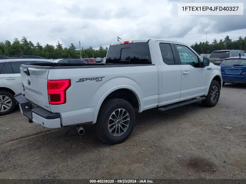 2018 Ford F-150 Xlt VIN: 1FTEX1EP4JFD40327 Lot: 40239320