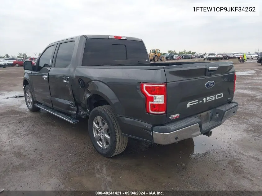 2018 Ford F-150 Xlt VIN: 1FTEW1CP9JKF34252 Lot: 40241421