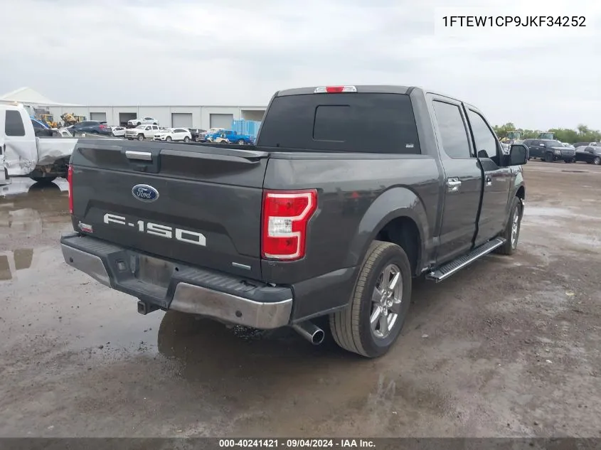 2018 Ford F-150 Xlt VIN: 1FTEW1CP9JKF34252 Lot: 40241421