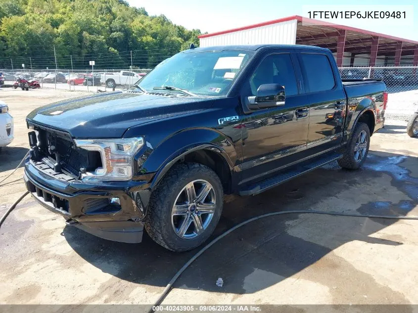 2018 Ford F-150 Lariat VIN: 1FTEW1EP6JKE09481 Lot: 40243905