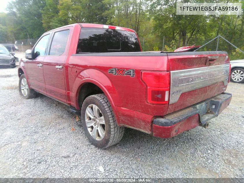 1FTEW1EG5JFA59186 2018 Ford F-150 Platinum