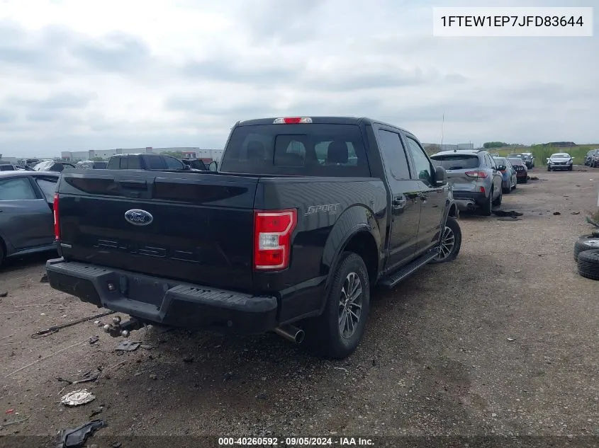 1FTEW1EP7JFD83644 2018 Ford F150 Supercrew