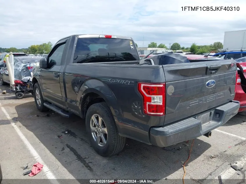 2018 Ford F-150 Xl VIN: 1FTMF1CB5JKF40310 Lot: 40261545