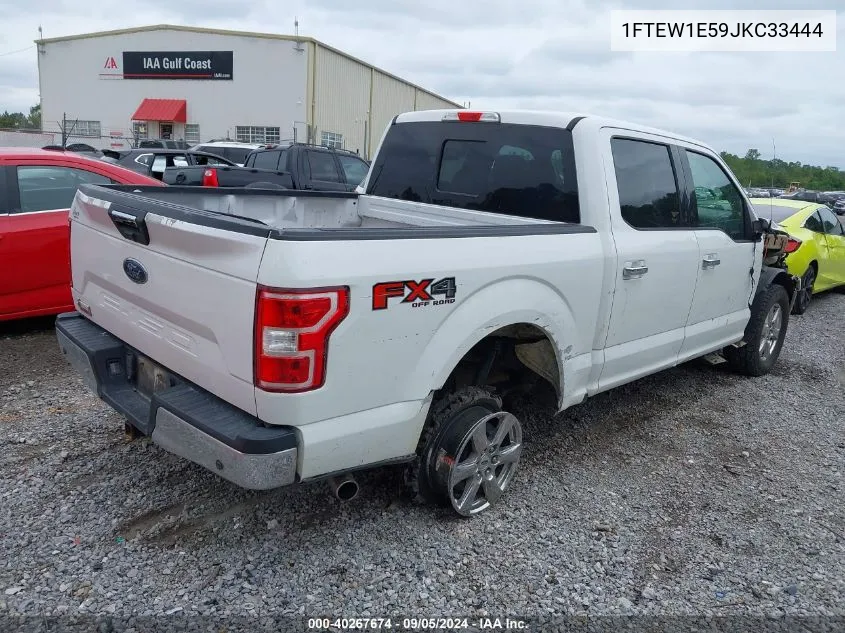 2018 Ford F150 Supercrew VIN: 1FTEW1E59JKC33444 Lot: 40267674