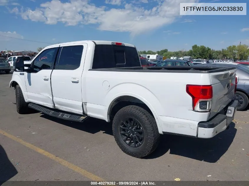 2018 Ford F-150 Lariat VIN: 1FTFW1EG6JKC33830 Lot: 40279282