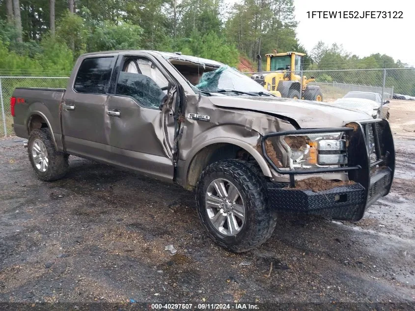 2018 Ford F-150 Lariat VIN: 1FTEW1E52JFE73122 Lot: 40297507