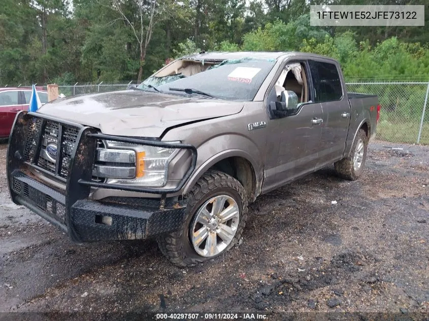 2018 Ford F-150 Lariat VIN: 1FTEW1E52JFE73122 Lot: 40297507