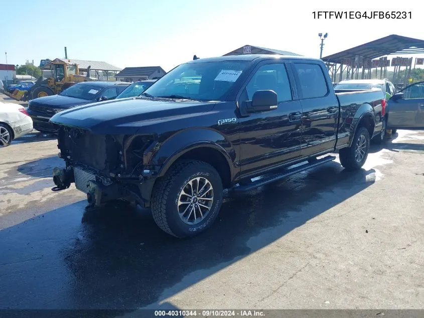 2018 Ford F-150 Xlt VIN: 1FTFW1EG4JFB65231 Lot: 40310344