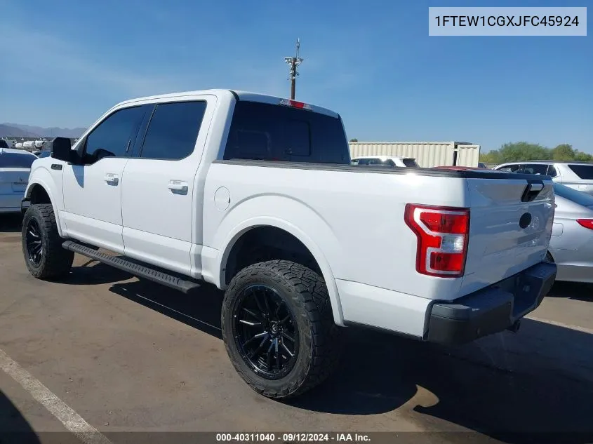 1FTEW1CGXJFC45924 2018 Ford F-150 Xlt