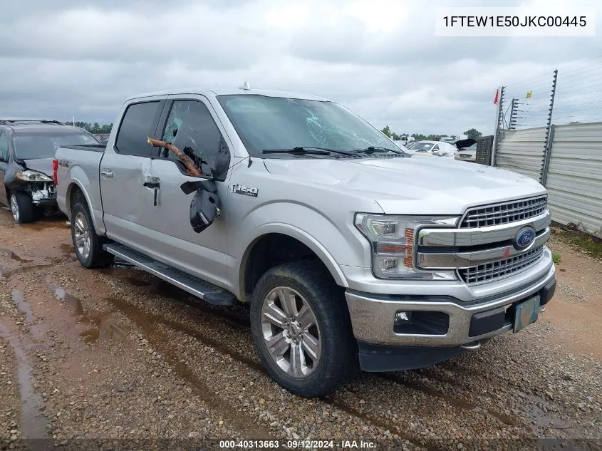 1FTEW1E50JKC00445 2018 Ford F-150 Lariat