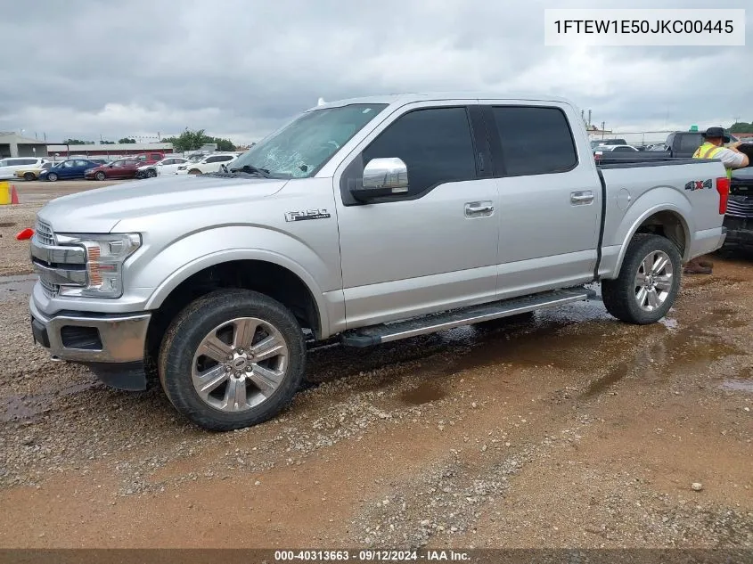 2018 Ford F-150 Lariat VIN: 1FTEW1E50JKC00445 Lot: 40313663