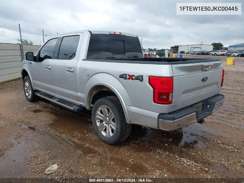 1FTEW1E50JKC00445 2018 Ford F-150 Lariat