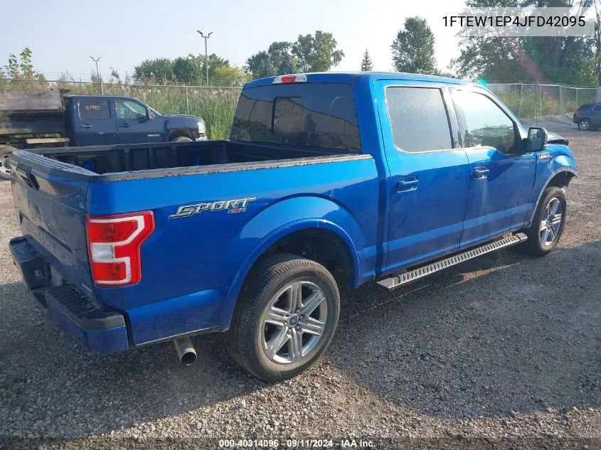 2018 Ford F-150 Supercrew VIN: 1FTEW1EP4JFD42095 Lot: 40314096