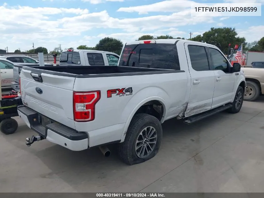 2018 Ford F-150 Xlt VIN: 1FTFW1E51JKD98599 Lot: 40319411