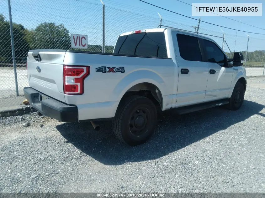 2018 Ford F-150 Xl VIN: 1FTEW1E56JKE40955 Lot: 40323974