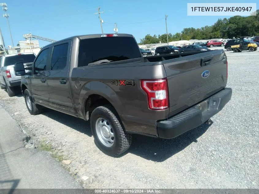 2018 Ford F-150 Xl VIN: 1FTEW1E57JKE40947 Lot: 40324037