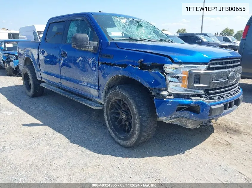 1FTEW1EP1JFB00655 2018 Ford F-150 Xlt