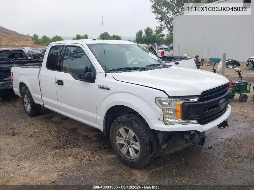 1FTEX1CB3JKD45033 2018 Ford F150 Super Cab