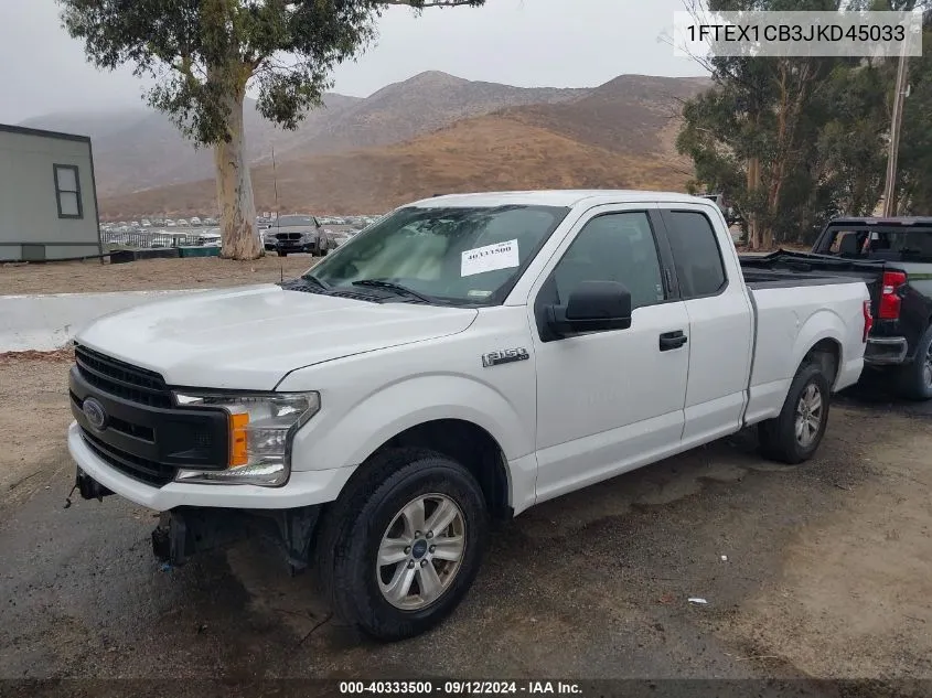 1FTEX1CB3JKD45033 2018 Ford F150 Super Cab