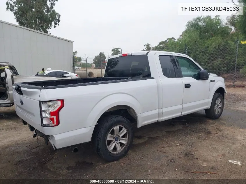 1FTEX1CB3JKD45033 2018 Ford F150 Super Cab