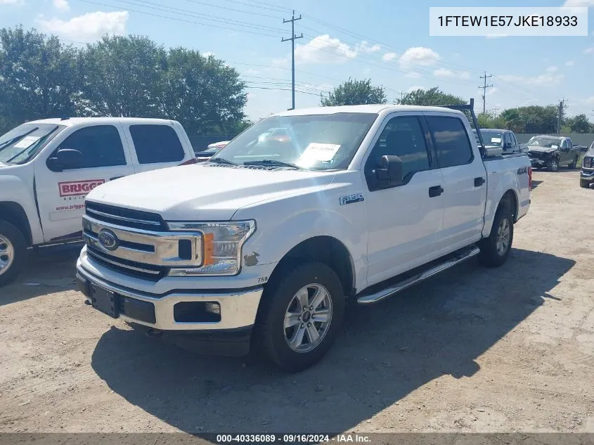 2018 Ford F150 Xlt VIN: 1FTEW1E57JKE18933 Lot: 40336089