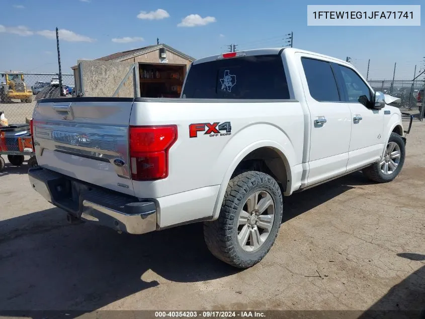 1FTEW1EG1JFA71741 2018 Ford F-150 King Ranch