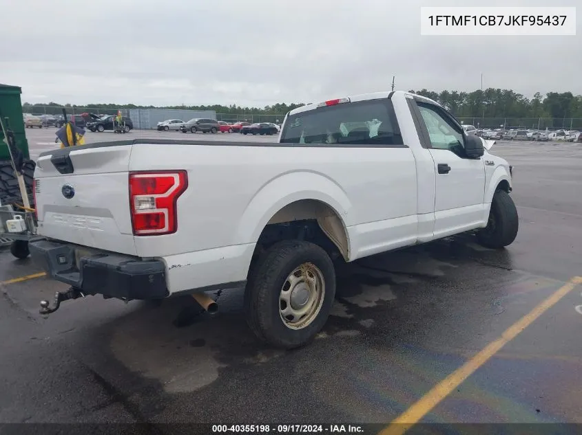 2018 Ford F150 VIN: 1FTMF1CB7JKF95437 Lot: 40355198