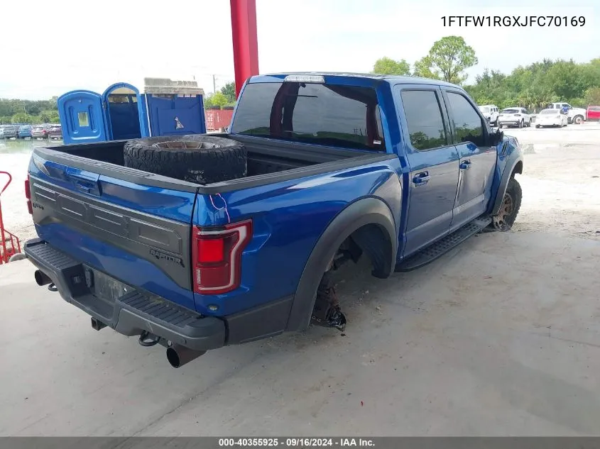 1FTFW1RGXJFC70169 2018 Ford F-150 Raptor