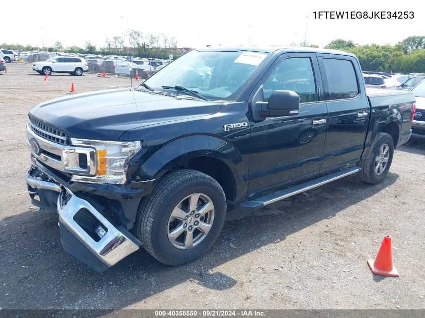 2018 Ford F-150 Xlt VIN: 1FTEW1EG8JKE34253 Lot: 40358550