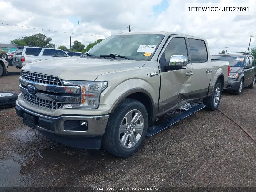 2018 Ford F-150 Lariat VIN: 1FTEW1CG4JFD27891 Lot: 40359250