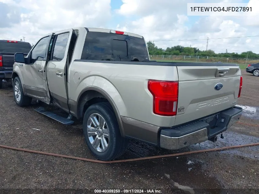 2018 Ford F-150 Lariat VIN: 1FTEW1CG4JFD27891 Lot: 40359250