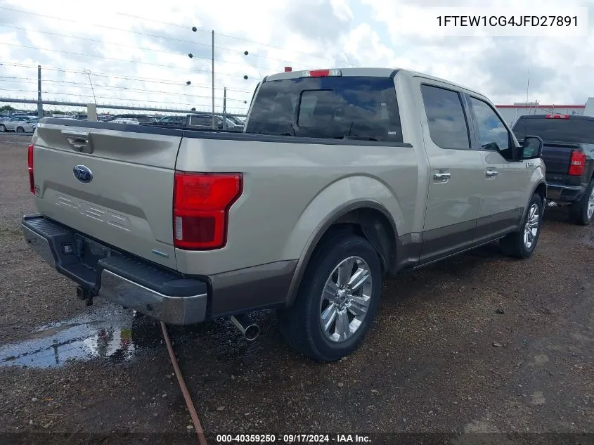 2018 Ford F-150 Lariat VIN: 1FTEW1CG4JFD27891 Lot: 40359250