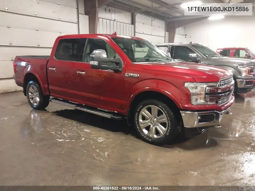 2018 Ford F-150 Lariat VIN: 1FTEW1EG0JKD15886 Lot: 40361522