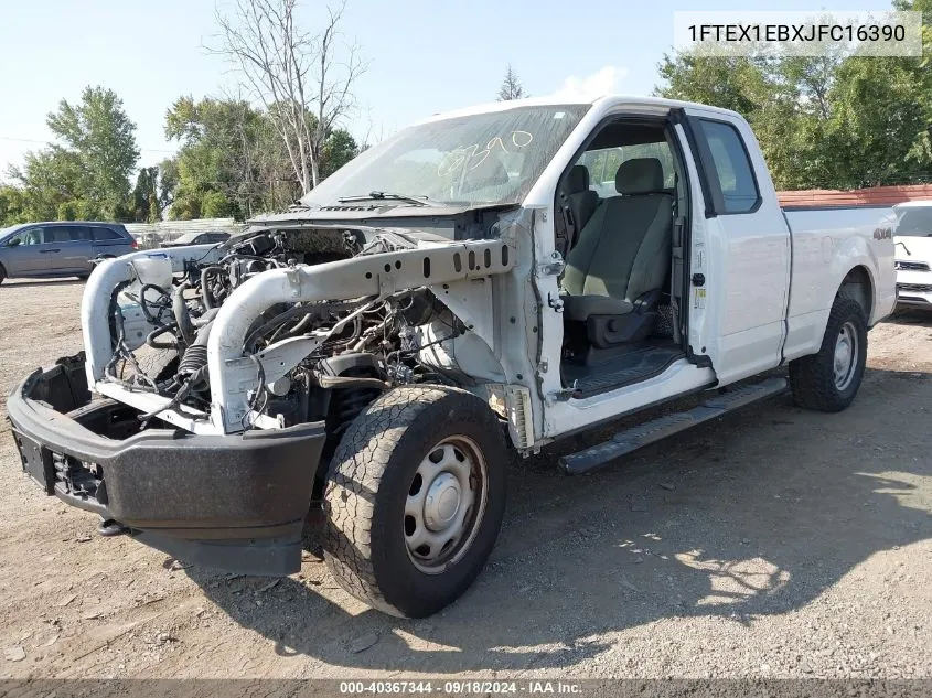 2018 Ford F150 Super Cab VIN: 1FTEX1EBXJFC16390 Lot: 40367344