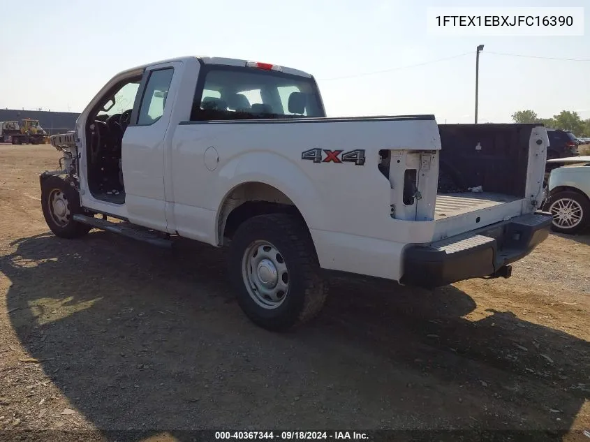 2018 Ford F150 Super Cab VIN: 1FTEX1EBXJFC16390 Lot: 40367344