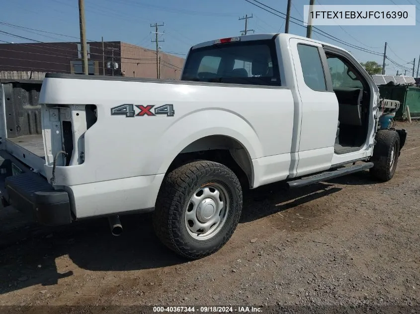 2018 Ford F150 Super Cab VIN: 1FTEX1EBXJFC16390 Lot: 40367344