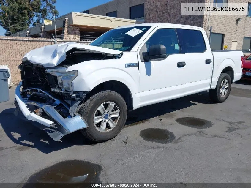 2018 Ford F-150 Xlt VIN: 1FTEW1CB6JKC86675 Lot: 40367683