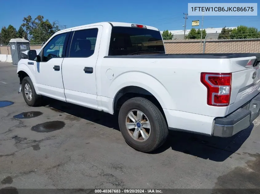 2018 Ford F-150 Xlt VIN: 1FTEW1CB6JKC86675 Lot: 40367683