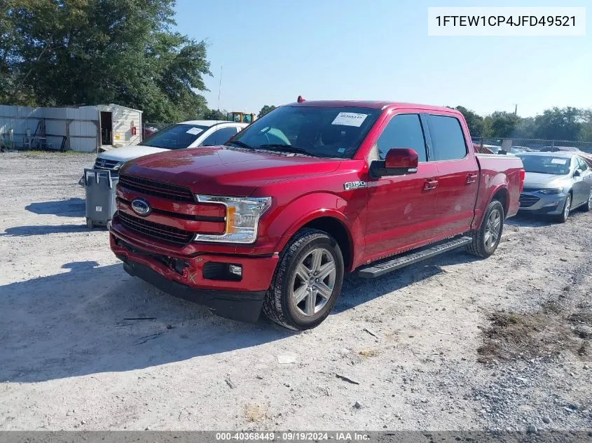 2018 Ford F-150 Lariat VIN: 1FTEW1CP4JFD49521 Lot: 40368449