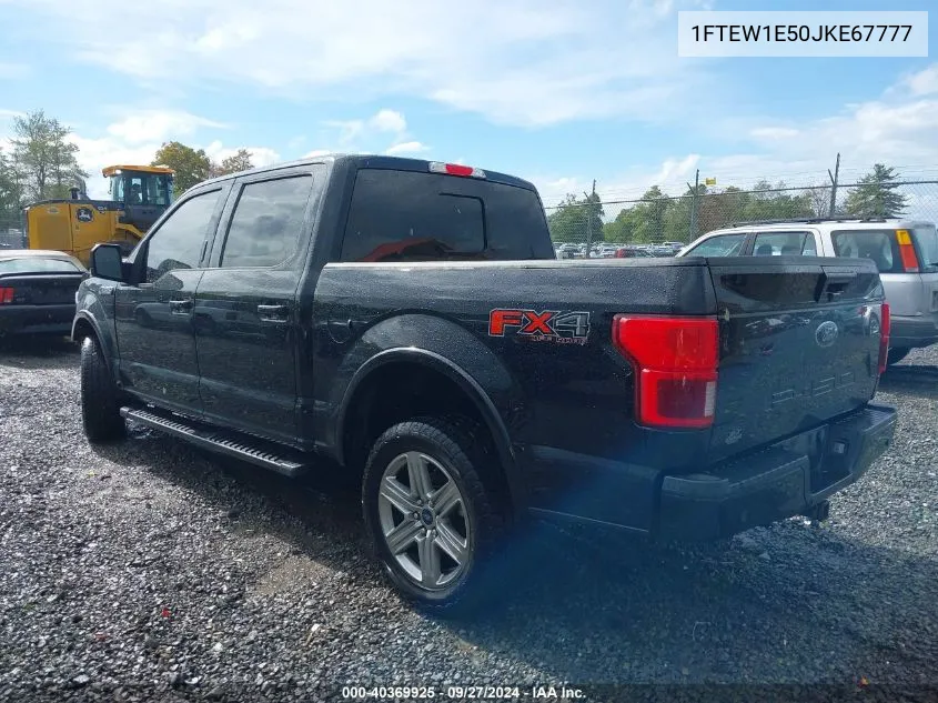 2018 Ford F-150 Lariat VIN: 1FTEW1E50JKE67777 Lot: 40369925