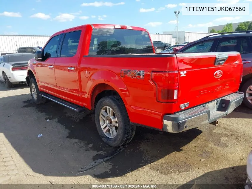 2018 Ford F-150 Xlt VIN: 1FTEW1E51JKD67560 Lot: 40379189