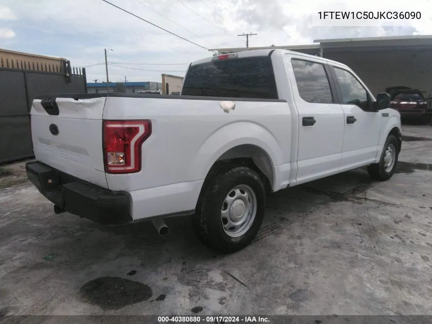 2018 Ford F-150 Xl VIN: 1FTEW1C50JKC36090 Lot: 40380880