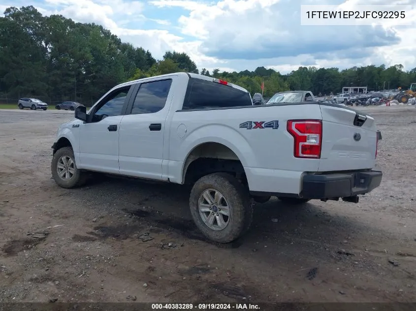 2018 Ford F-150 Xl VIN: 1FTEW1EP2JFC92295 Lot: 40383289