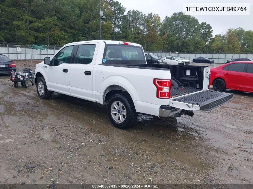 2018 Ford F-150 Xl VIN: 1FTEW1CBXJFB49764 Lot: 40387435