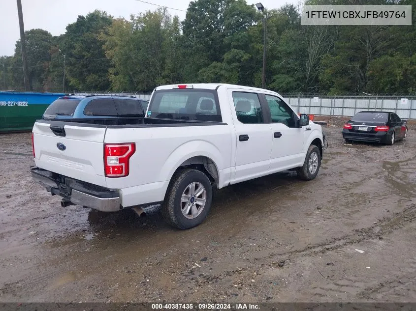 2018 Ford F-150 Xl VIN: 1FTEW1CBXJFB49764 Lot: 40387435