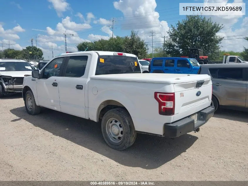 2018 Ford F-150 Xl VIN: 1FTEW1C57JKD59689 Lot: 40389516